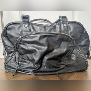 lululemon | Faux Leather Duffel Gym Bag | Black